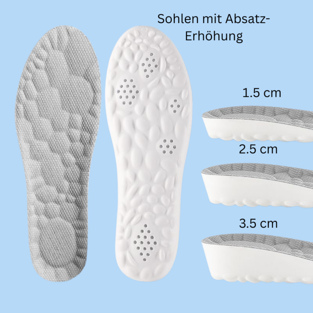 Sohlen mit Absatz-Erhöhung